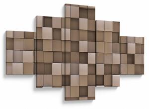 Obraz - Béžové krychle (125x70 cm)