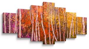 Obraz barevného lesa (210x100 cm)
