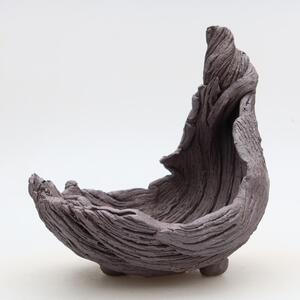 E-bonsai Keramická Skořápka 13,5 x 11 x 15 cm hnědá