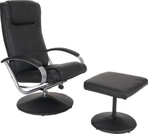 Relaxaní lehátko TV křeslo N44 s taburetem erné