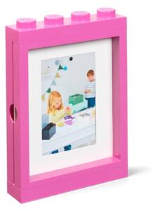 Růžový rámeček na fotku LEGO®, 19,3 x 26,8 cm