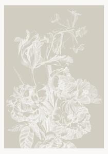 Tapeta Engraved Flowers