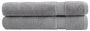 Prémiové saunové osušky SOLUND 2 ks šedé 80x200 cm 600 g/m² 137314