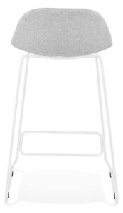 Světle šedá barová stolička s bílými nohami Kokoon Vancouver Mini, výška sedu 66 cm