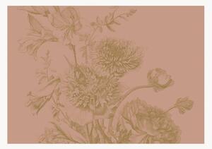 Tapeta Engraved Flowers