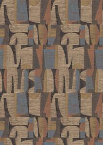 Geometrická vliesová obrazová tapeta na zeď, hnědá, červená, IMD28101, Imani, Decoprint