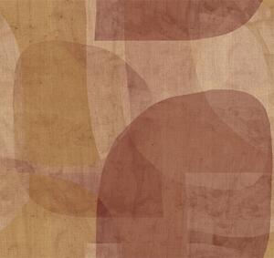 Geometrická vliesová obrazová tapeta na zeď, hnědá, červená, IMD28132, Imani, Decoprint