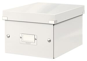 Bílý kartonový úložný box s víkem Click&Store - Leitz