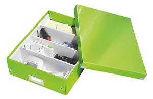 Kartonový úložný box s víkem Click&Store – Leitz