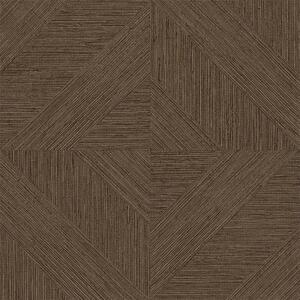 Vliesová tapeta na zeď, parketový vzor, textura rohože, hnědá, černá, IM28012, Imani, Decoprint