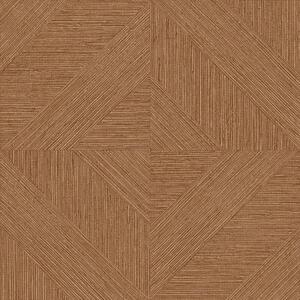 Vliesová tapeta na zeď, parketový vzor, textura rohože, bronzová, hnědá, IM28011, Imani, Decoprint