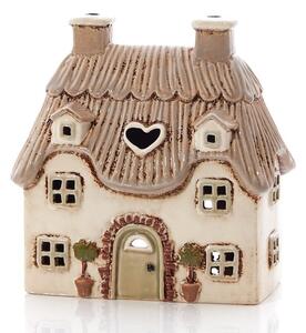 Keramický svícen Domek Letní 18 cm