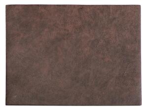 Tmavě hnědé prostírání z imitace kůže ZicZac Troja Rectangle, 33 x 45 cm