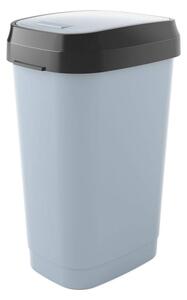 Šedý plastový odpadkový koš 50 l Dual Swing – KIS