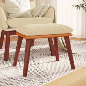 Podnožka krémová 45x29,5x35 cm textil a umělá kůže 341481