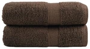 Prémiové ručníky pro hosty SOLUND 2 ks hnědé 30x50 cm 600 g/m² 137230