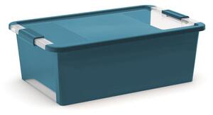 Plastový úložný box s víkem v petrolejové barvě 55x35x19 cm Bi-Box – KIS