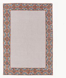 Ručně všívaný vlněný koberec's nízkým vlasem Myla Floral Frame