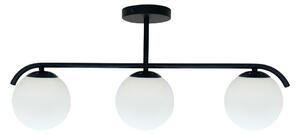 Černo-bílé stropní svítidlo se skleněným stínidlem 15x69,5 cm Amadeo – Candellux Lighting