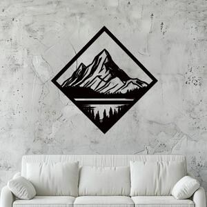 Dřevo života | Dřevěný obraz Pohled na hory | Rozměry (cm): 40x40 | Barva: Javor