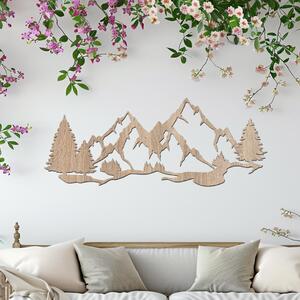 Dřevo života | Dřevěná dekorace Horské údolí | Rozměry (cm): 95x38 | Barva: Světlý dub