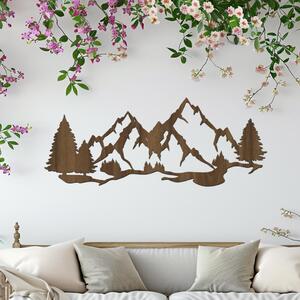 Dřevo života | Dřevěná dekorace Horské údolí | Rozměry (cm): 40x16 | Barva: Třešeň