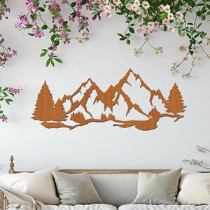 Dřevo života | Dřevěná dekorace Horské údolí | Rozměry (cm): 95x38 | Barva: Světlý dub