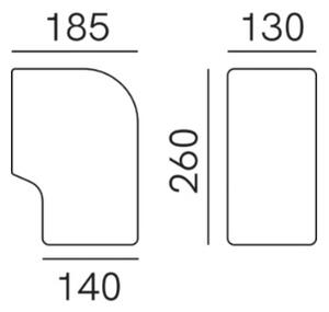 Il Fanale Designové nástěnné svítidlo DOLMEN, š. 185 mm