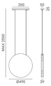 Il Fanale Designové závěsné svítidlo DEA ø 490 mm