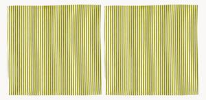 Sada lněných ubrousků Green Stripe, 2 díly