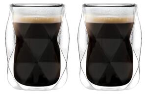 Dvoustěnné hrnky na espresso v sadě 2 ks 100 ml Geo – Vialli Design