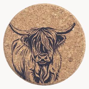 Sada podtácků Highland Cow, 6 dílů
