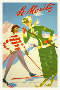 Obrazová reprodukce Vintage Travel Poster (Ski Season / Snow), (26.7 x 40 cm)