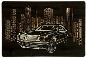 "Mercedes Benz SLC" světelný obraz 230V 90x60cm provedení povrchu: dub B