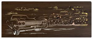 "Oldsmobile" světelný obraz 230V 120x50cm provedení povrchu: dub B
