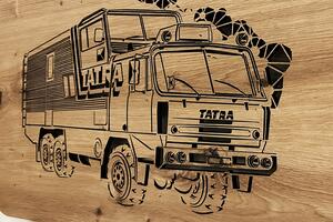 "Tatra 815" světelný obraz 230V 120x60cm provedení povrchu: dub B