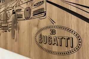 "Bugatti" světelný obraz 230V 100x50cm provedení povrchu: dub B