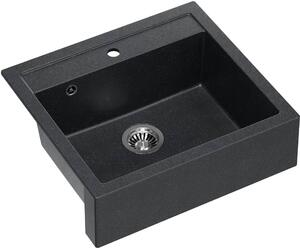 Quadron Bill dřez graniteq 59.5x54 cm černá HCQB6054U8_BS