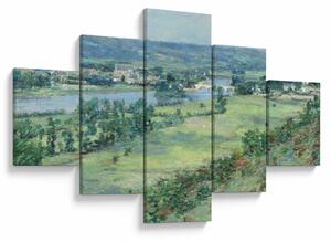 Obraz - Theodore Robinson, The Valley of the Seine, From the Hills of Giverny, reprodukce (125x70 cm)