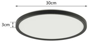 Brilagi - LED Koupelnové svítidlo ULTRA SLIM LED/18W/230V pr. 30 cm černá IP54