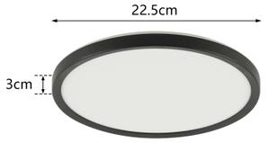 Brilagi - LED Koupelnové svítidlo ULTRA SLIM LED/12W/230V pr. 22,5 cm černá IP54