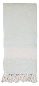Pastelkově zelený slabounký bavlněný ručník / osuška s třásněmi Hammam - 90*180 cm