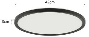 Brilagi - LED Koupelnové svítidlo ULTRA SLIM LED/24W/230V pr. 42 cm černá IP54