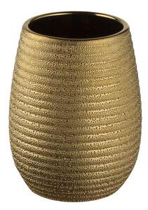 Erga Gold, sklenice na zubní kartáčky na postavení, zlatá strukturovaná, ERG-06303