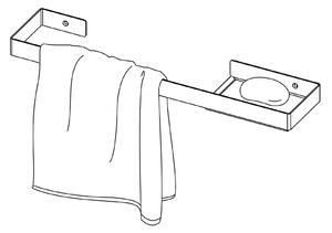 Deante Mokko, nástěnný věšák na ručníky s poličkou 500 mm, bílá matná, DEA-ADM_A631