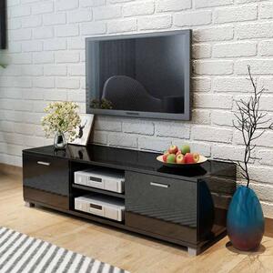 TV stolek černý s vysokým leskem 140 x 40,5 x 35 cm 243044
