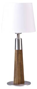 HerzBlut Conico stolní lampa bílá, ořech, 44cm