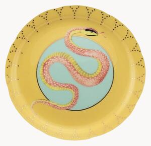 Mělký talíř z kostního porcelánu Snakey