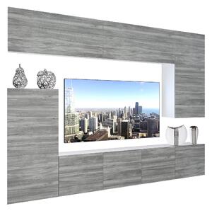 Obývací stěna Belini Premium Full Version šedý antracit Glamour Wood + LED osvětlení Nexum 128 Výrobce
