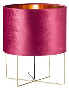 Stolní lampa Aura, samet, výška 43 cm, červená